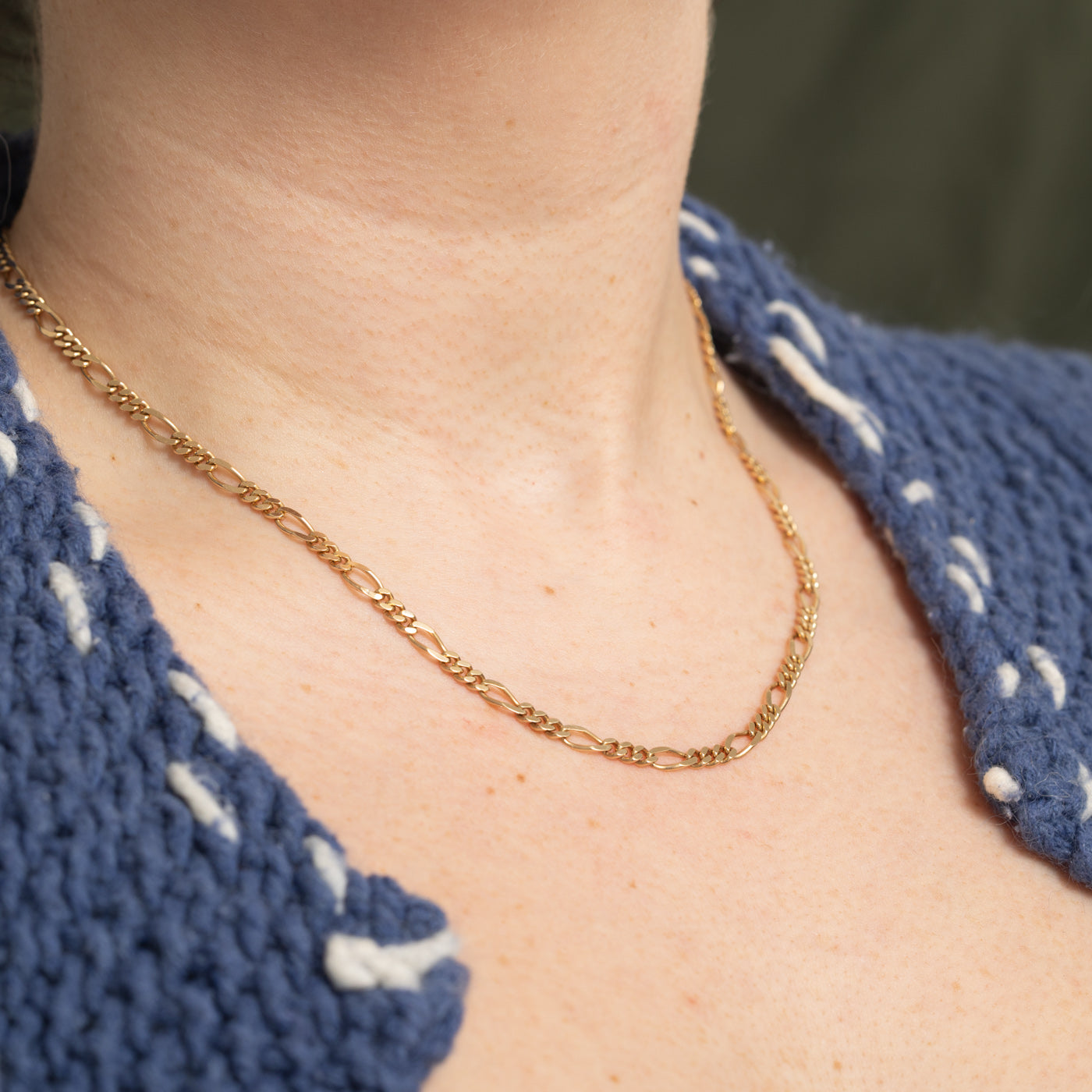 10k Yellow Gold Figaro Chain | 4.05mm | 18"