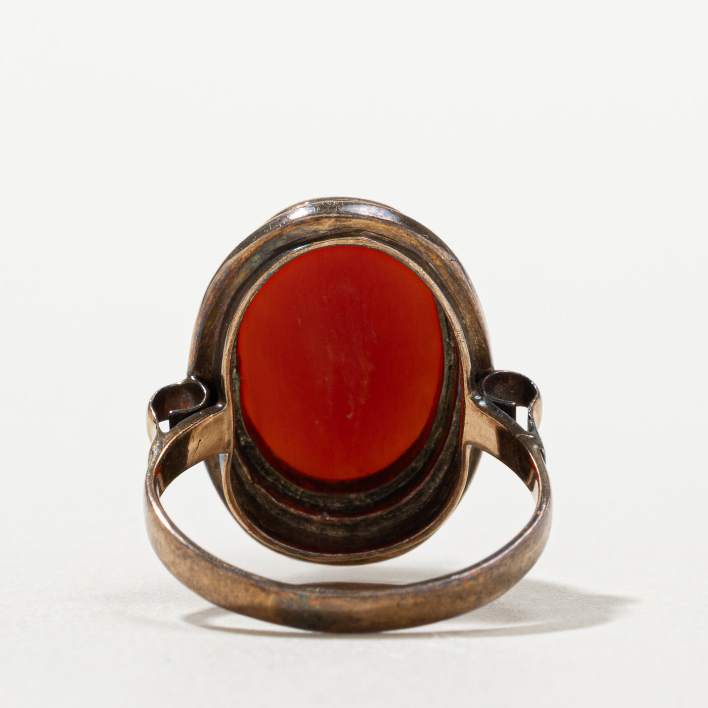 Bezel Set Coral Cocktail Ring | 6.00ct | SZ 6.75