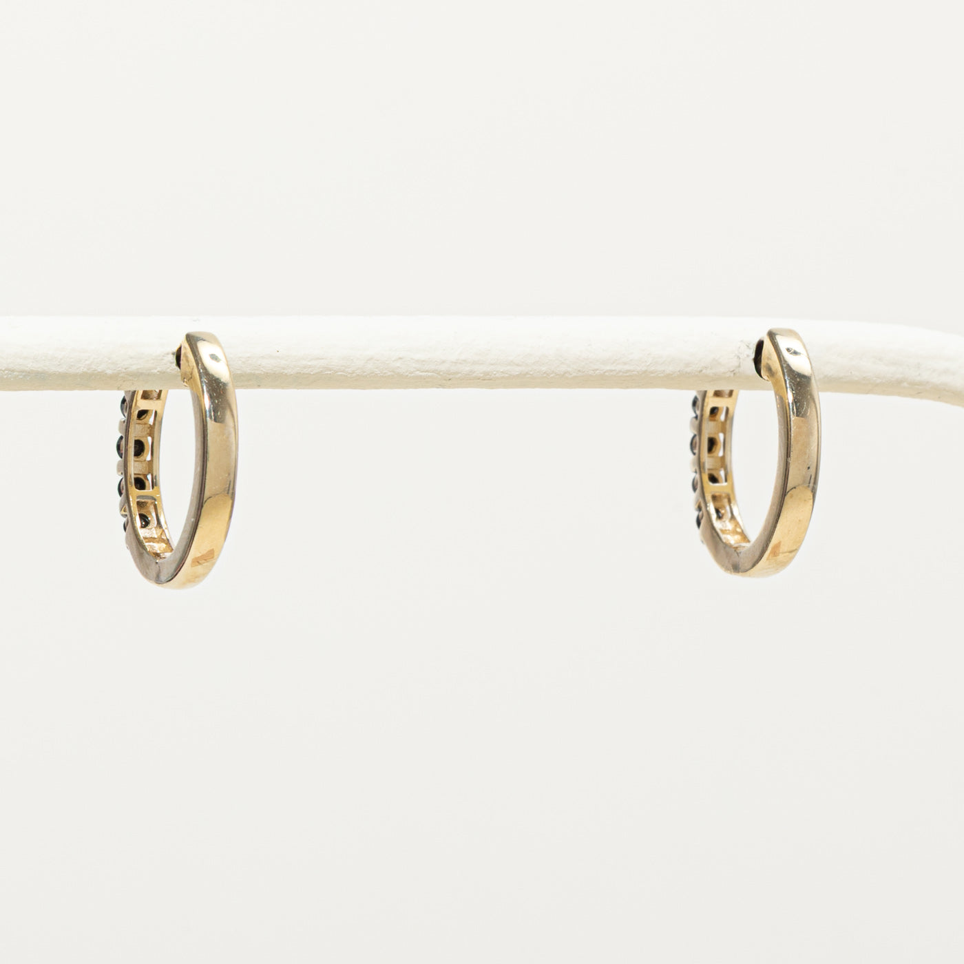 10k Black Diamond Hoop Earrings | 0.24ctw