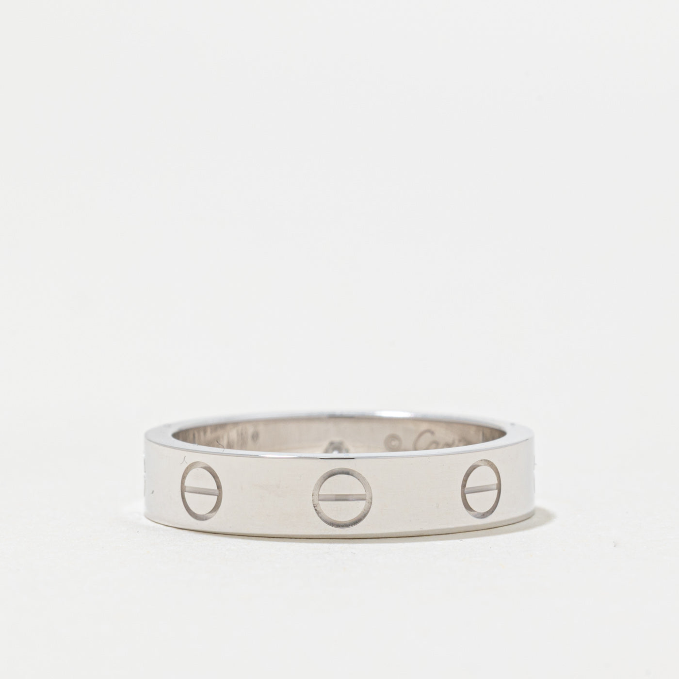 'Cartier' Love Ring, Small Model, 1 Diamond | 4mm | 0.02ct | SZ 6.25