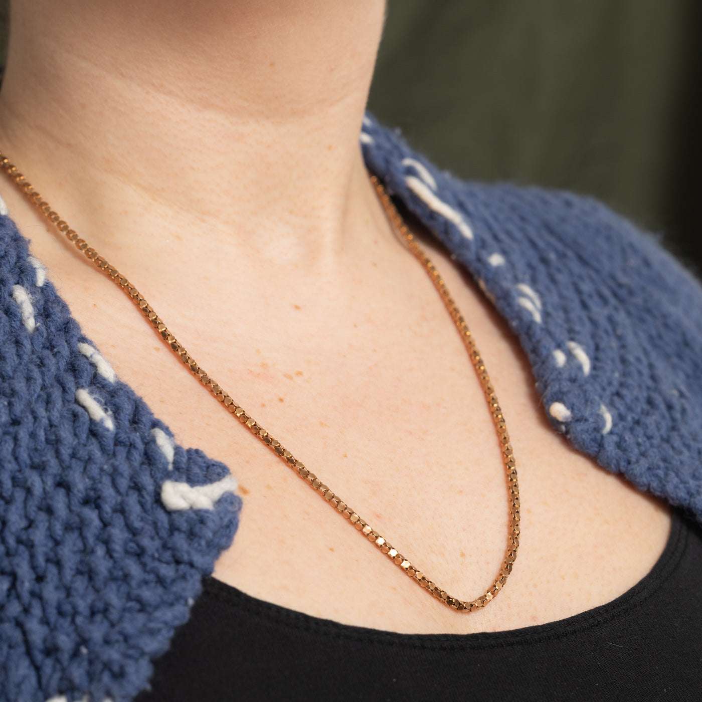 1979 London 9K Rose Gold Popcorn Chain Necklace | 2.83mm | 23.5"