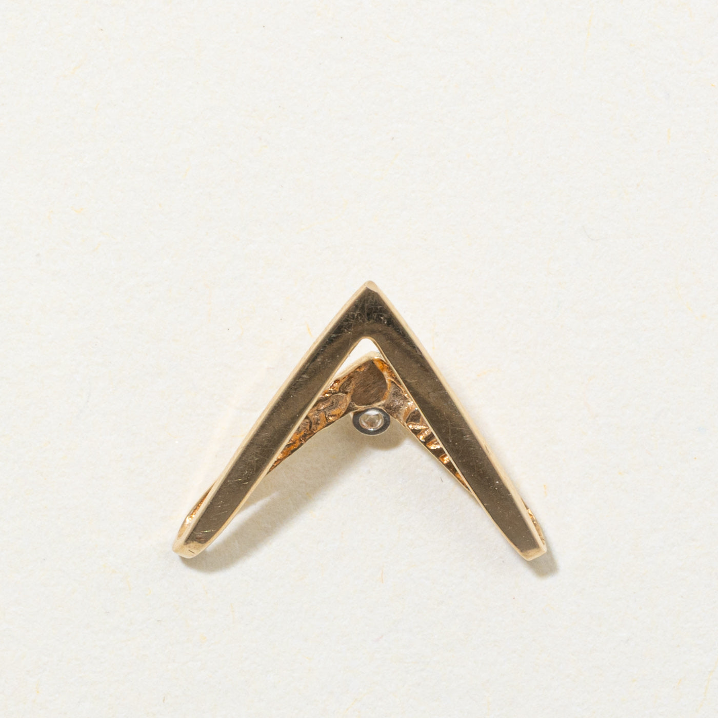 14k Diamond Chevron Pendant