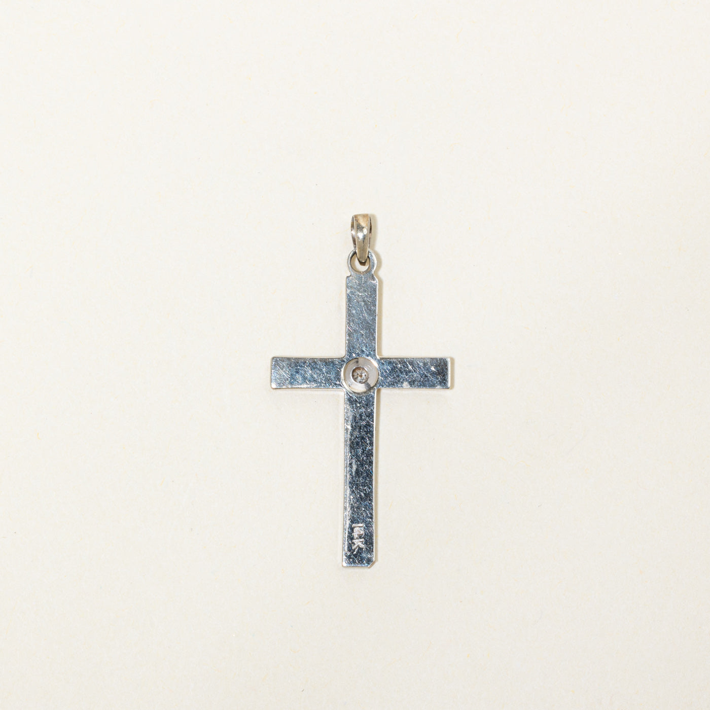 Diamond Engraved Cross Pendant