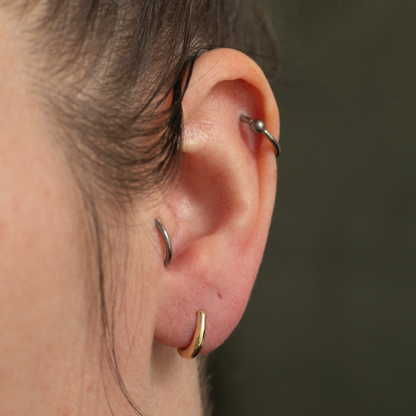 '100 Ways' 10k Half Huggie Earrings