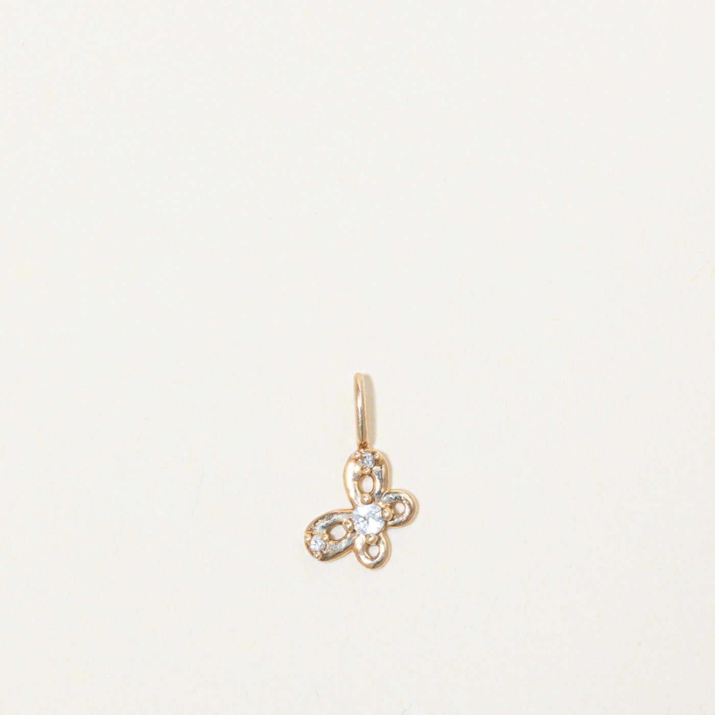 10k Topaz Butterfly Charm