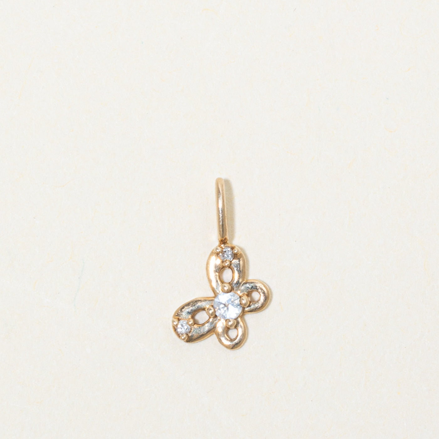 10k Topaz Butterfly Charm
