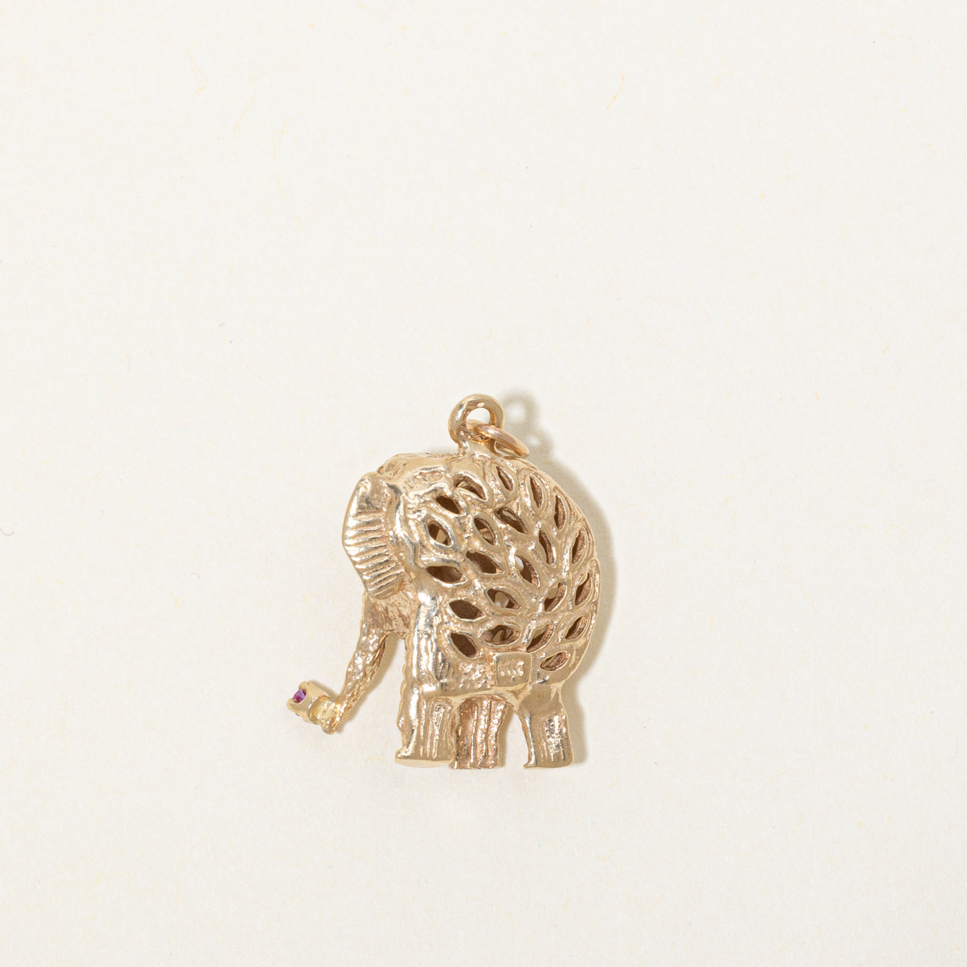 14k Openwork Elephant Charm