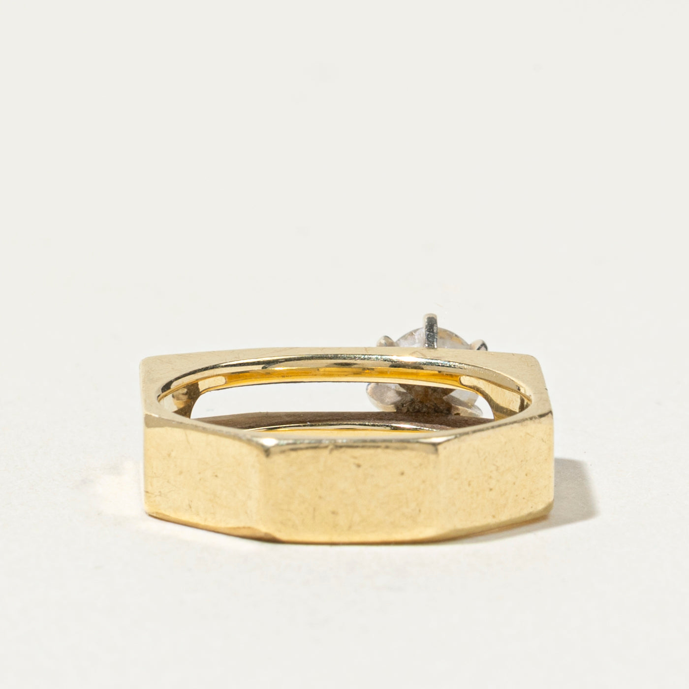 18k Diamond Solitaire Open Band Ring | 0.57ctw | 5mm | SZ 8