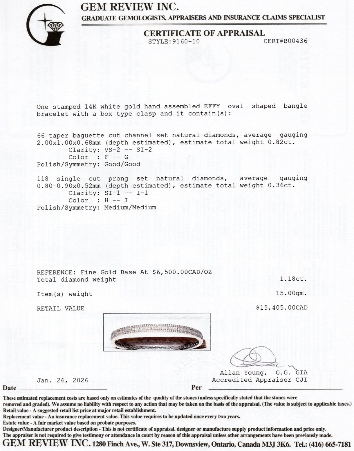 14k White Gold Diamond Bangle Bracelet | 1.18ctw | 6.75"