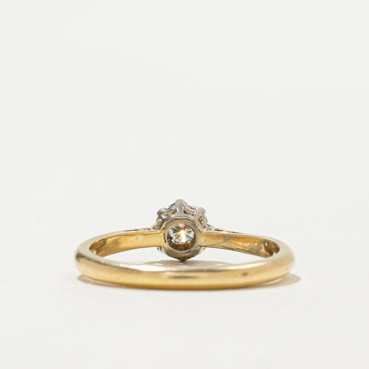 1966 Birmingam 18K Illusion Set Diamond Ring | 0.09ct | SZ 6.25