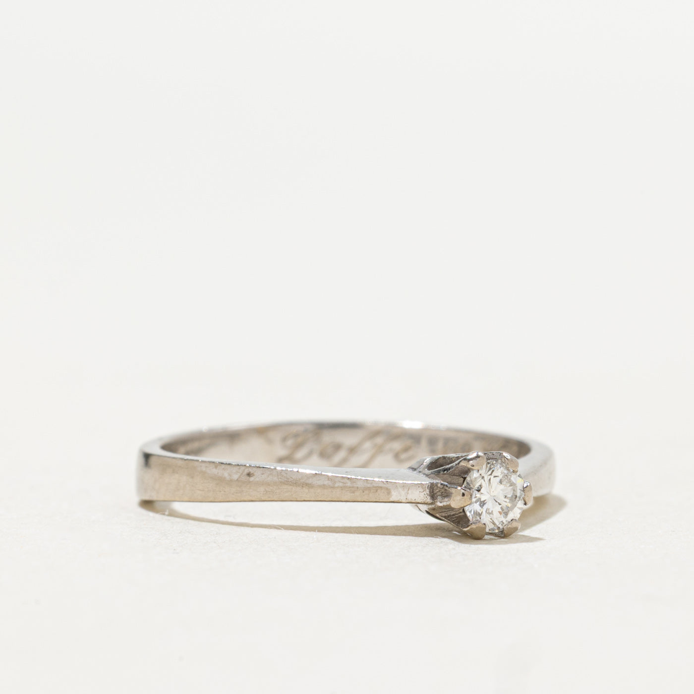 1957 Swedish 18K Petite Solitaire Diamond Ring | 0.08ct | SZ 5.5