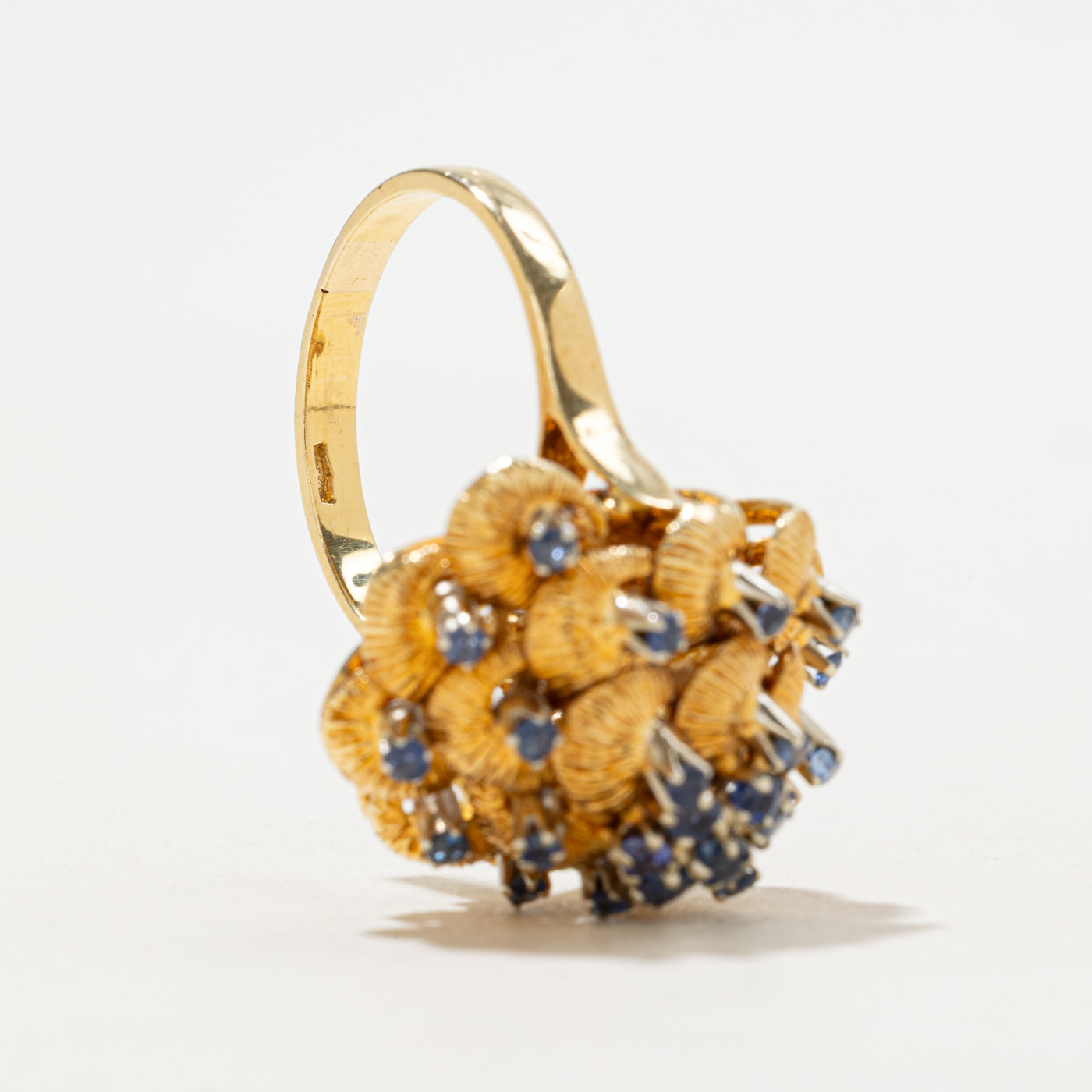 Vintage Italian Sapphire Cluster Cocktail Ring | 0.50ctw | SZ 7.0
