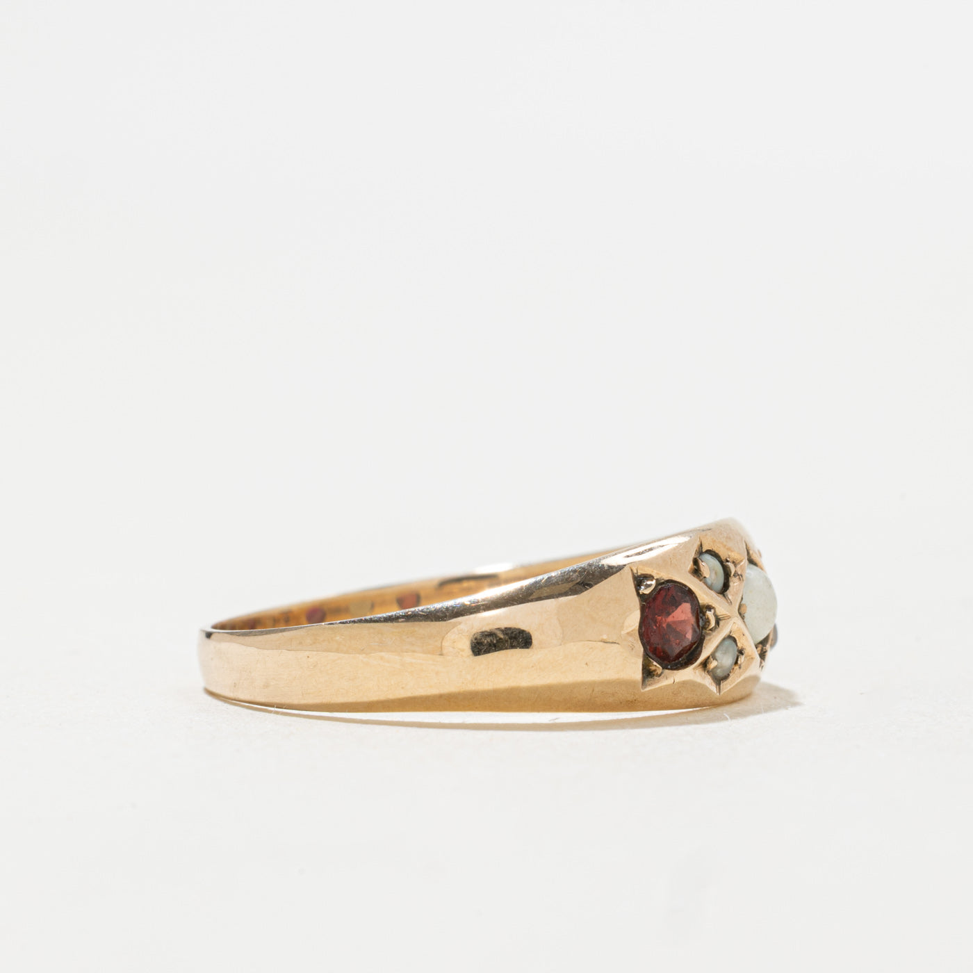 'Ryrie Bros.' Antique Multi Gemstone Cluster Ring | 0.16ctw | SZ 8.75