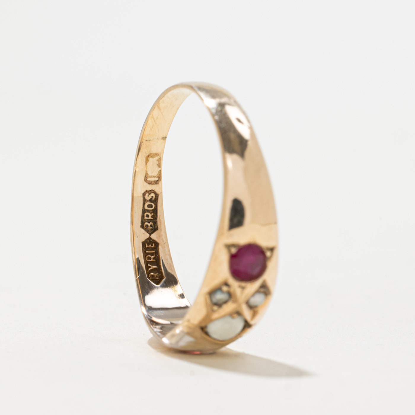 'Ryrie Bros.' Antique Multi Gemstone Cluster Ring | 0.16ctw | SZ 8.75