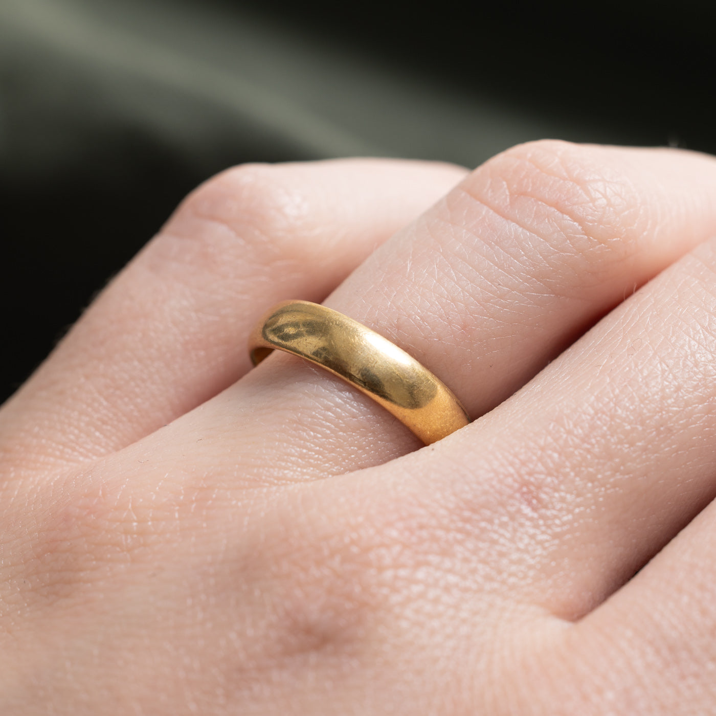 Alliance simple en or jaune 18 carats | 4,5 mm | Taille 6