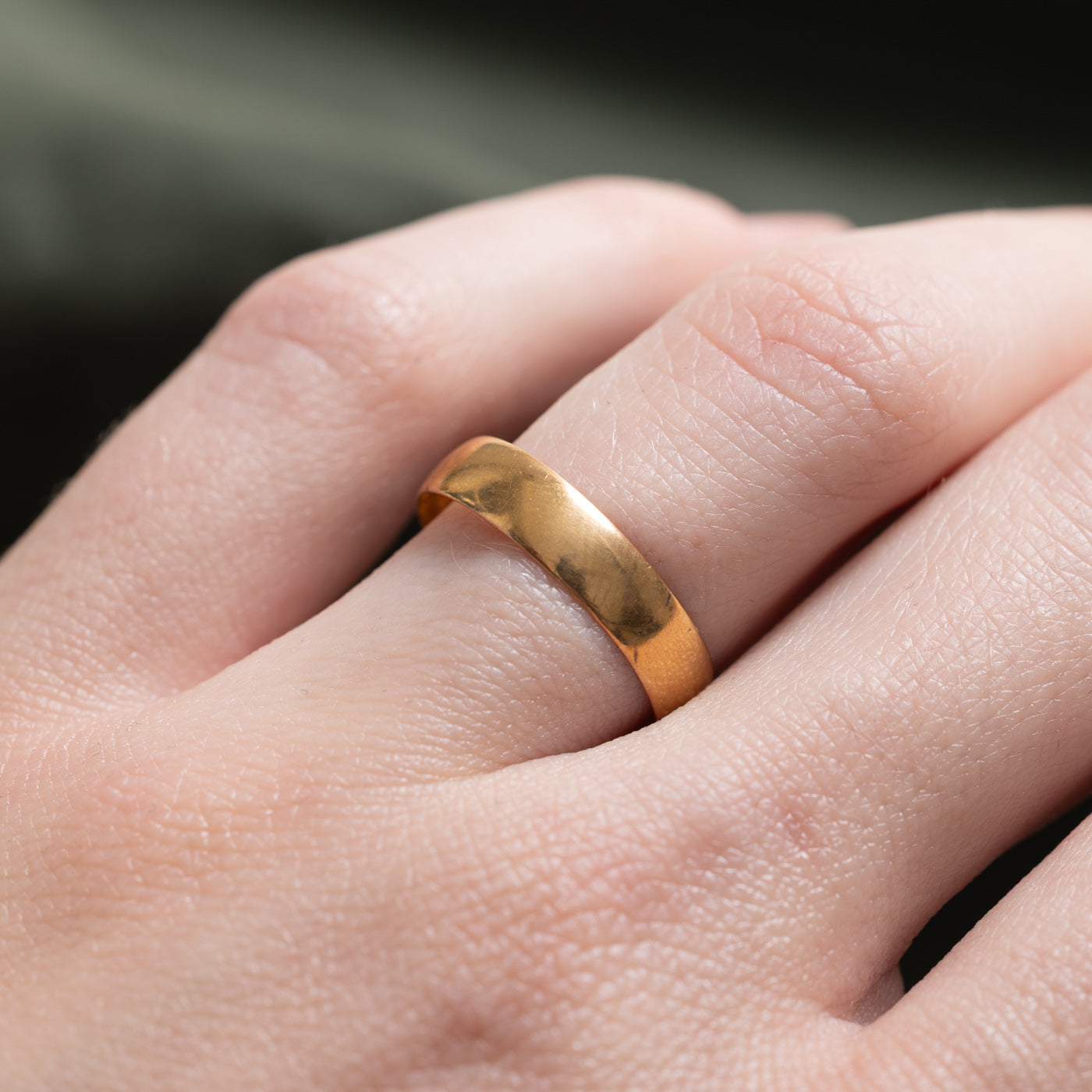 1897 Birmingham 22k Yellow Gold Band | 4mm | SZ 6.75