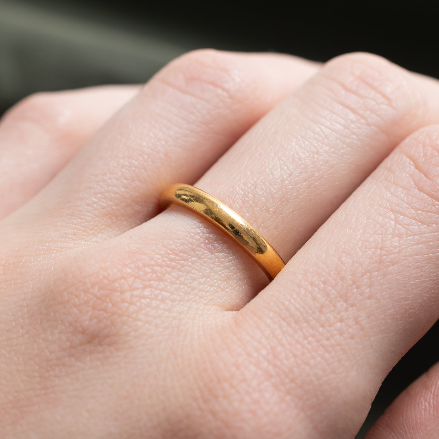 1952 Birmingham Bande en or jaune 22 carats | 3 mm | Taille 7