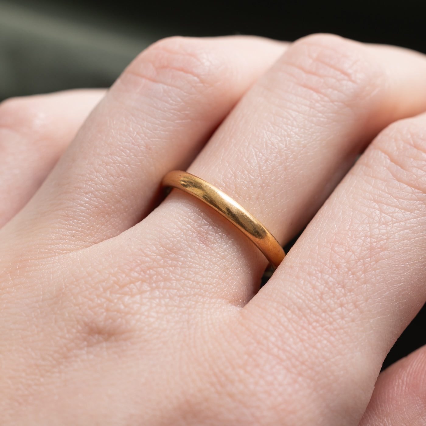 Bague Birmingham 1933 en or jaune 22 carats | 2,6 mm | Taille 6,25