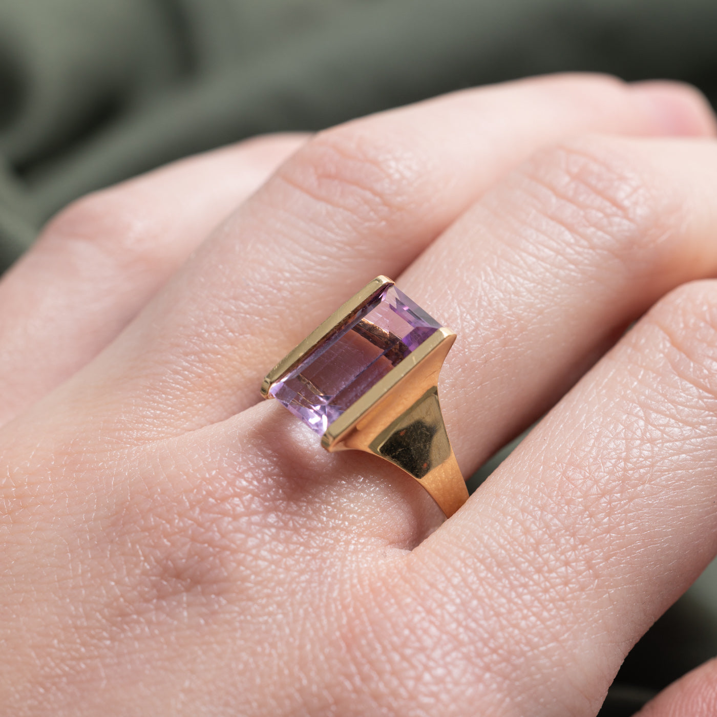 Baguette Cut Amethyst Ring | 3.50ct | SZ 8.25