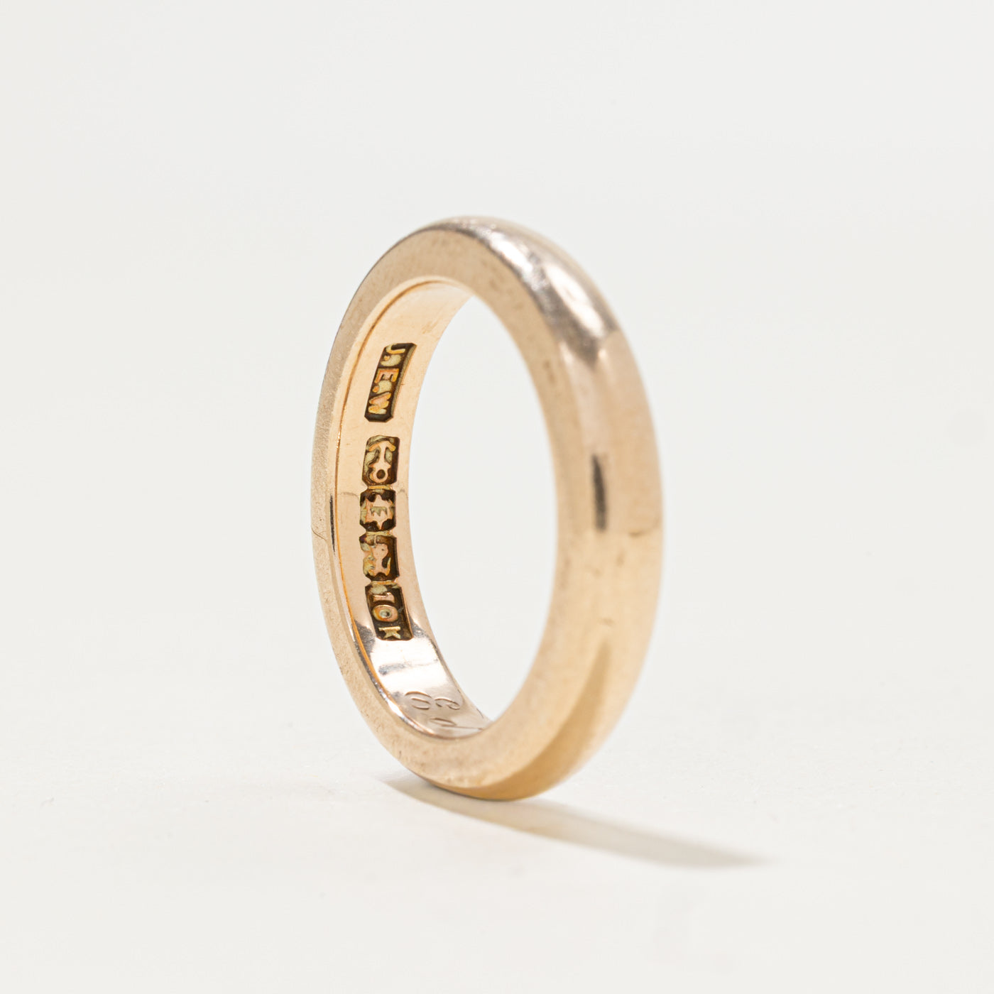 Vintage Canadian Pseudo Hallmarked 10k Yellow Gold Band | 3.5mm | SZ 5.5