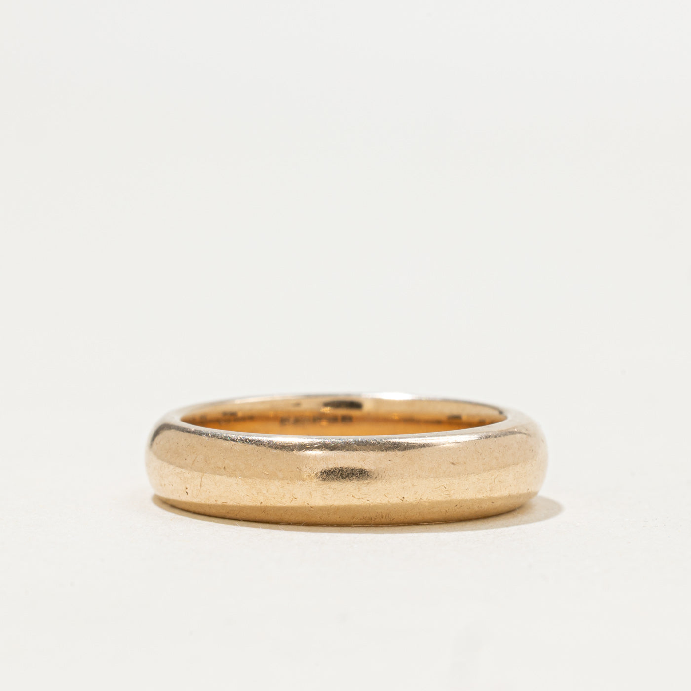 Alliance simple en or jaune 14 carats | 4,5 mm | Taille 5,5