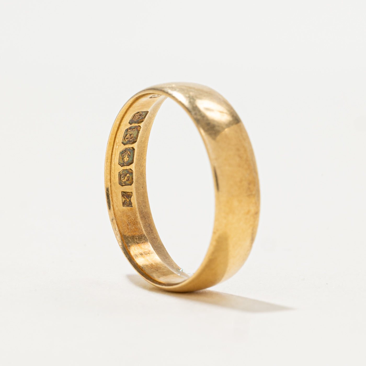 Bague ancienne Birmingham en or jaune 18 carats de 1917 | 5,25 mm | Taille 8,75