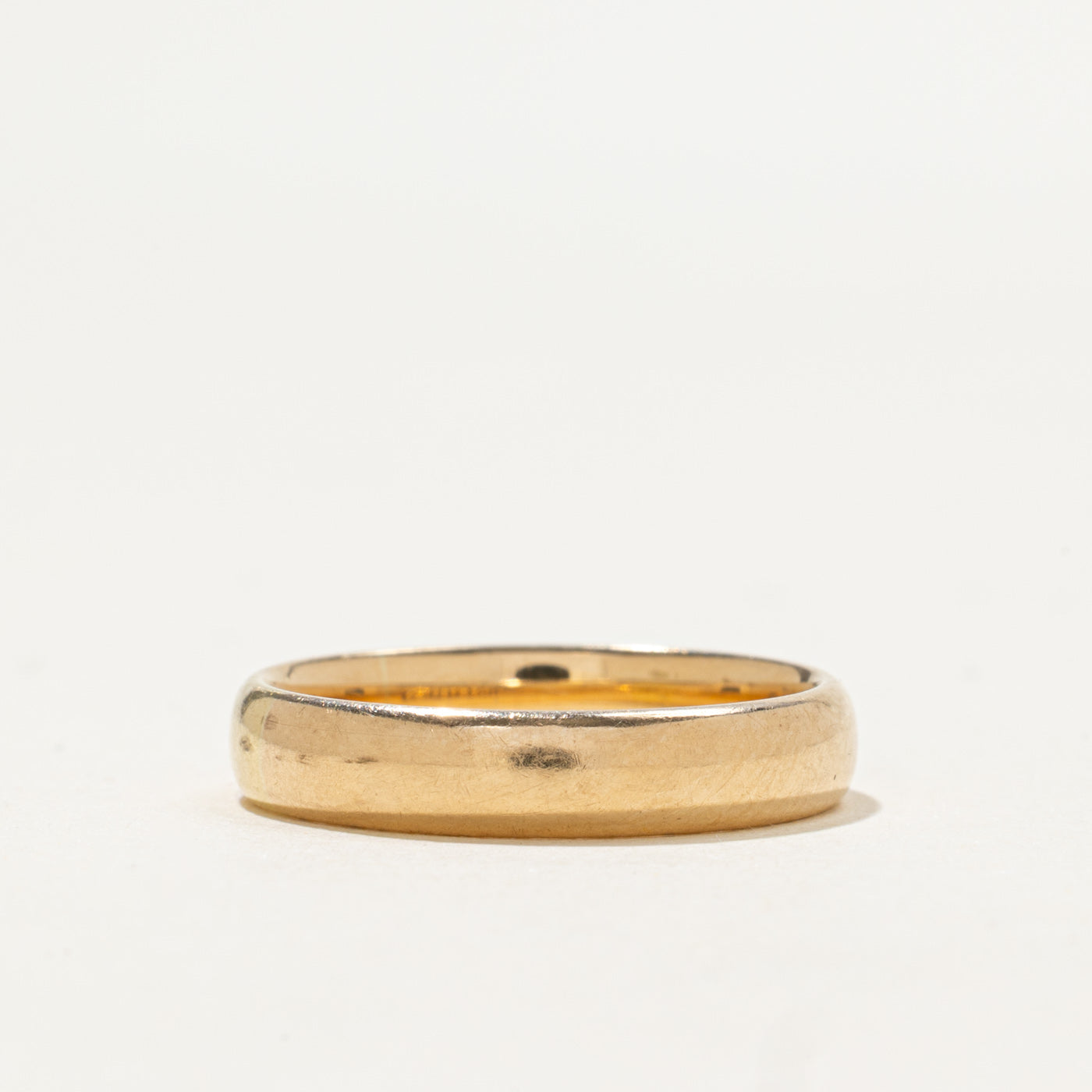Bague vintage en or jaune 18 carats avec faux poinçon | 4,25 mm | Taille 8