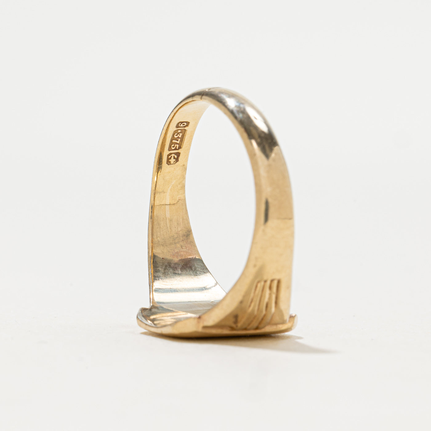 Bague chevalière vierge en or jaune 9 carats de Birmingham, 1975 | Taille 9,5