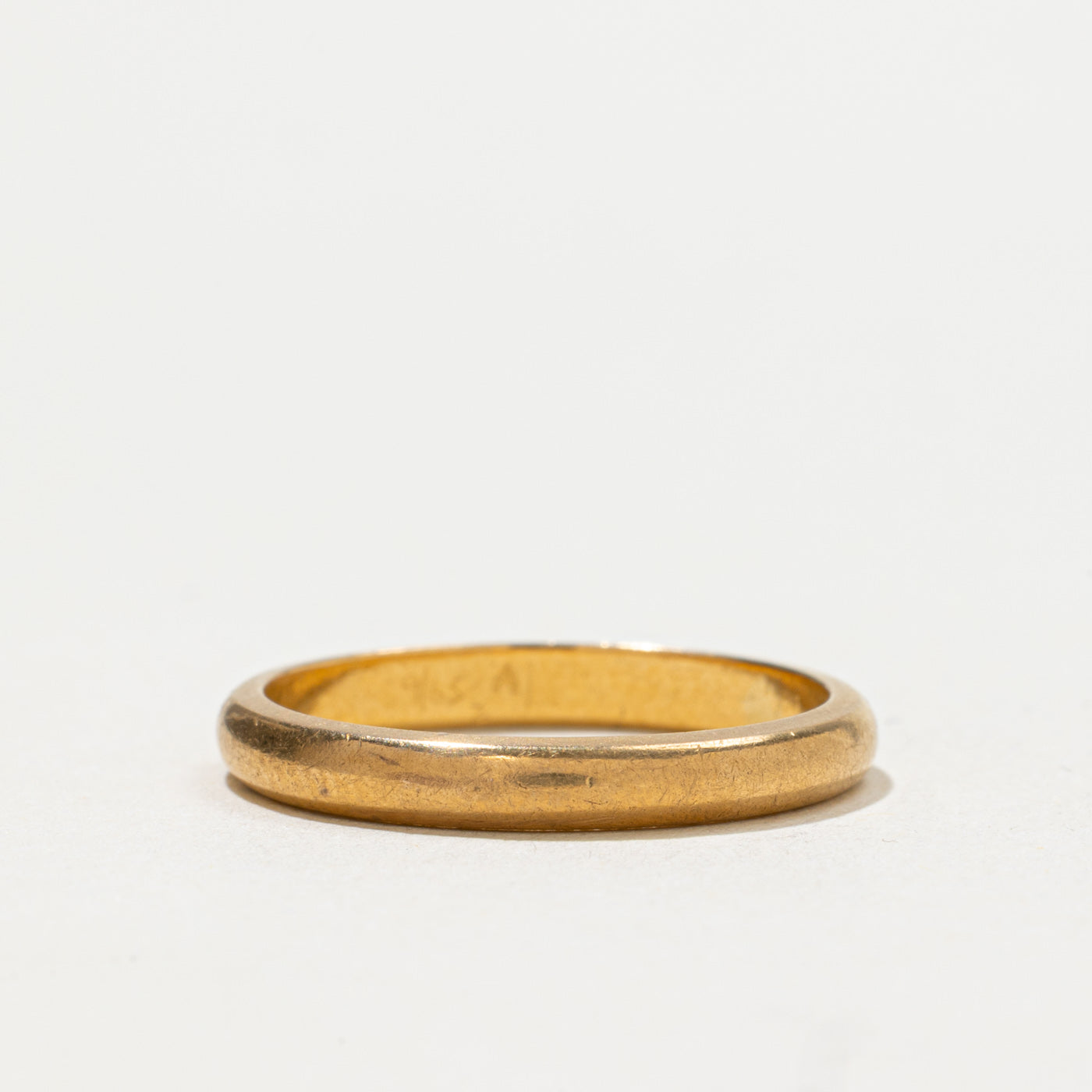 Bague en or jaune 22 carats 1952 London | 2,7 mm | Taille 6,5