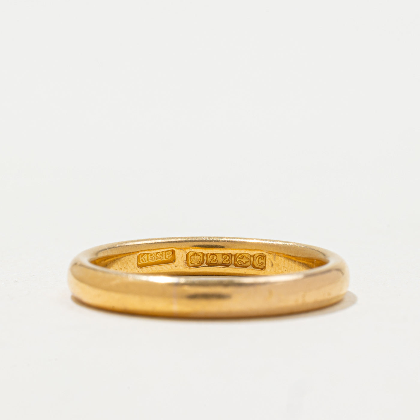 1952 Birmingham Bande en or jaune 22 carats | 3 mm | Taille 7