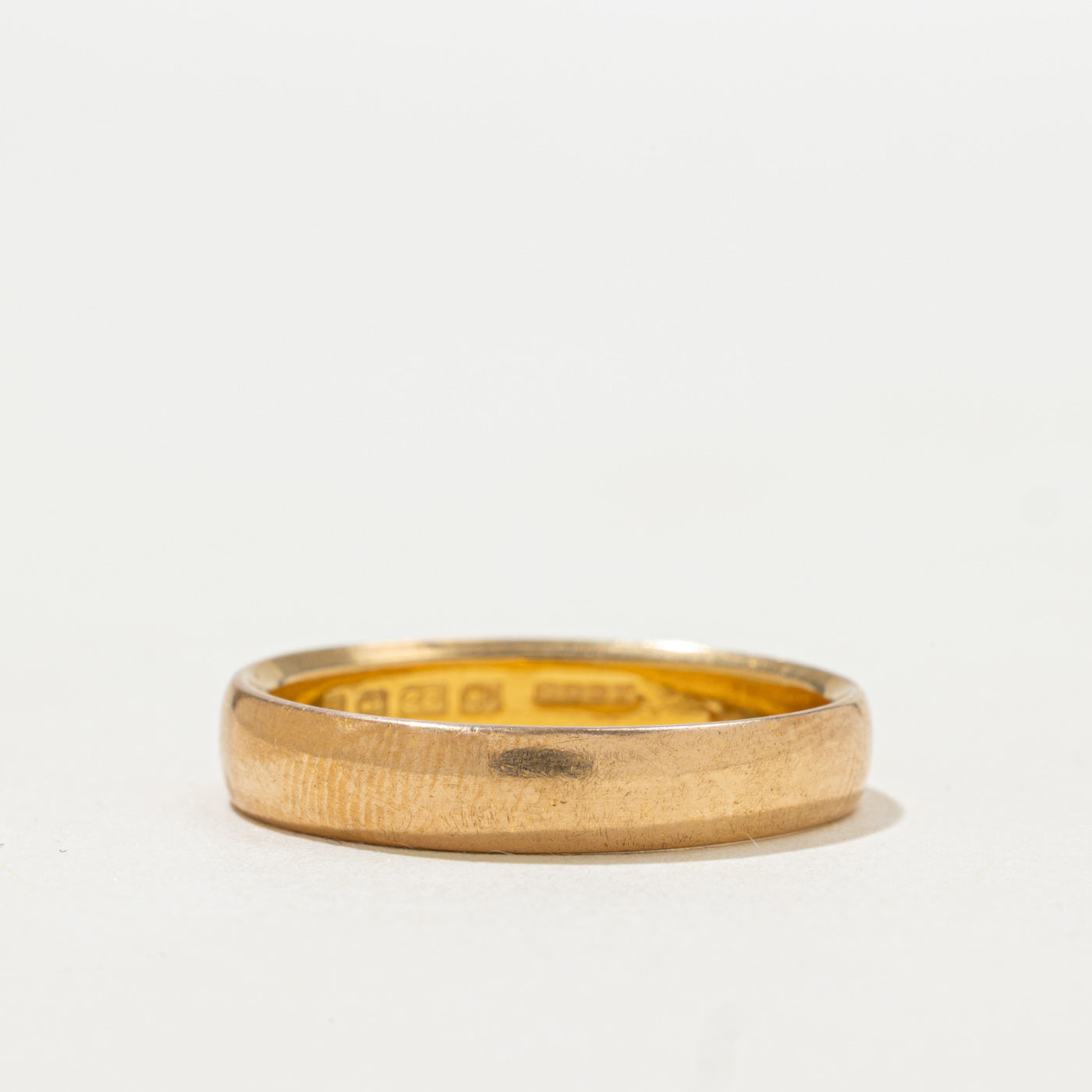 Bague Birmingham 1919 en or jaune 22 carats | 4 mm | Taille 8