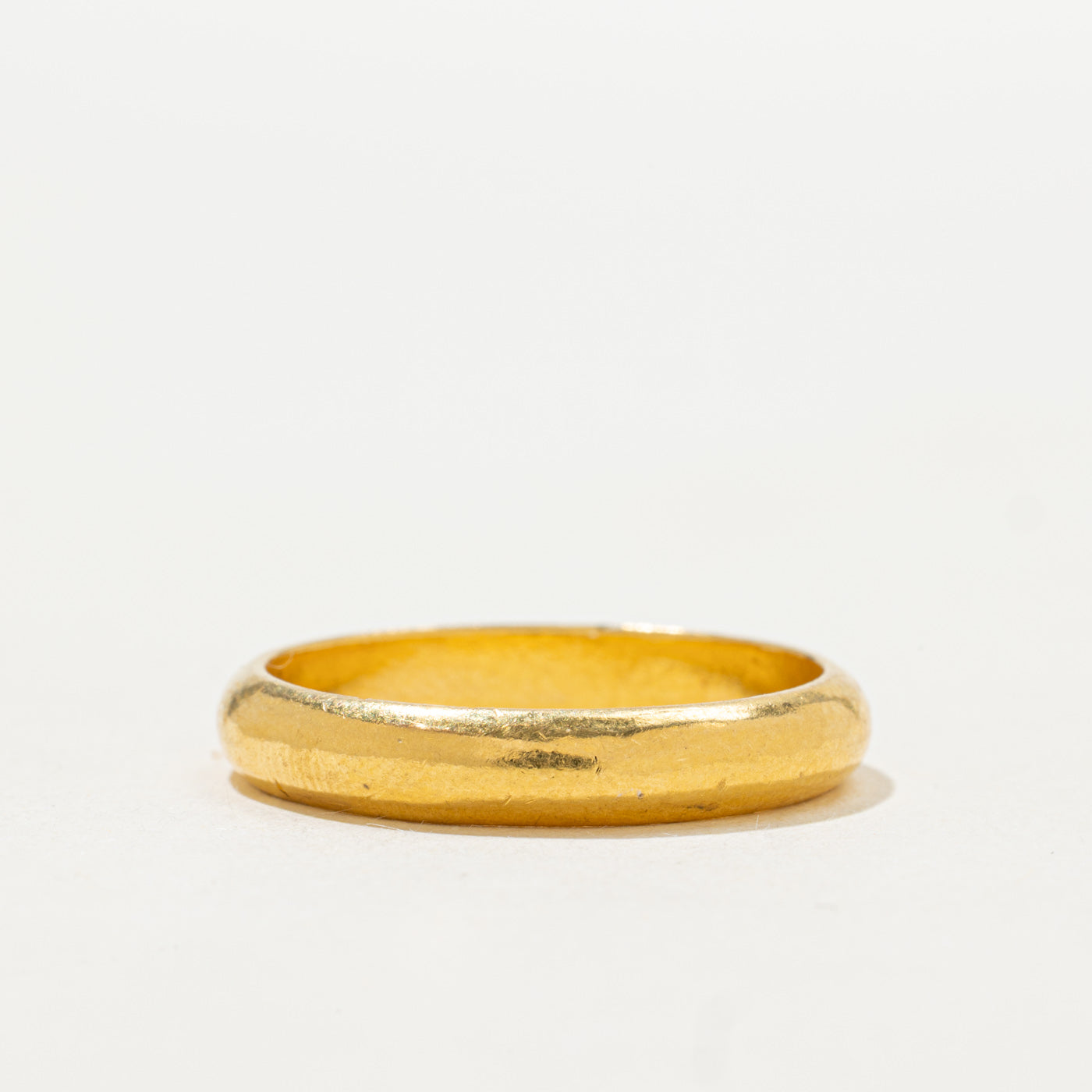 Alliance en or jaune 23 carats de style géorgien (1976) | 4 mm | Taille 9,5