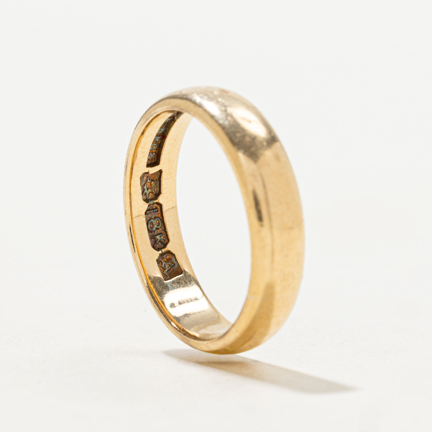 Alliance simple en or jaune 18 carats | 4 mm | Taille 4