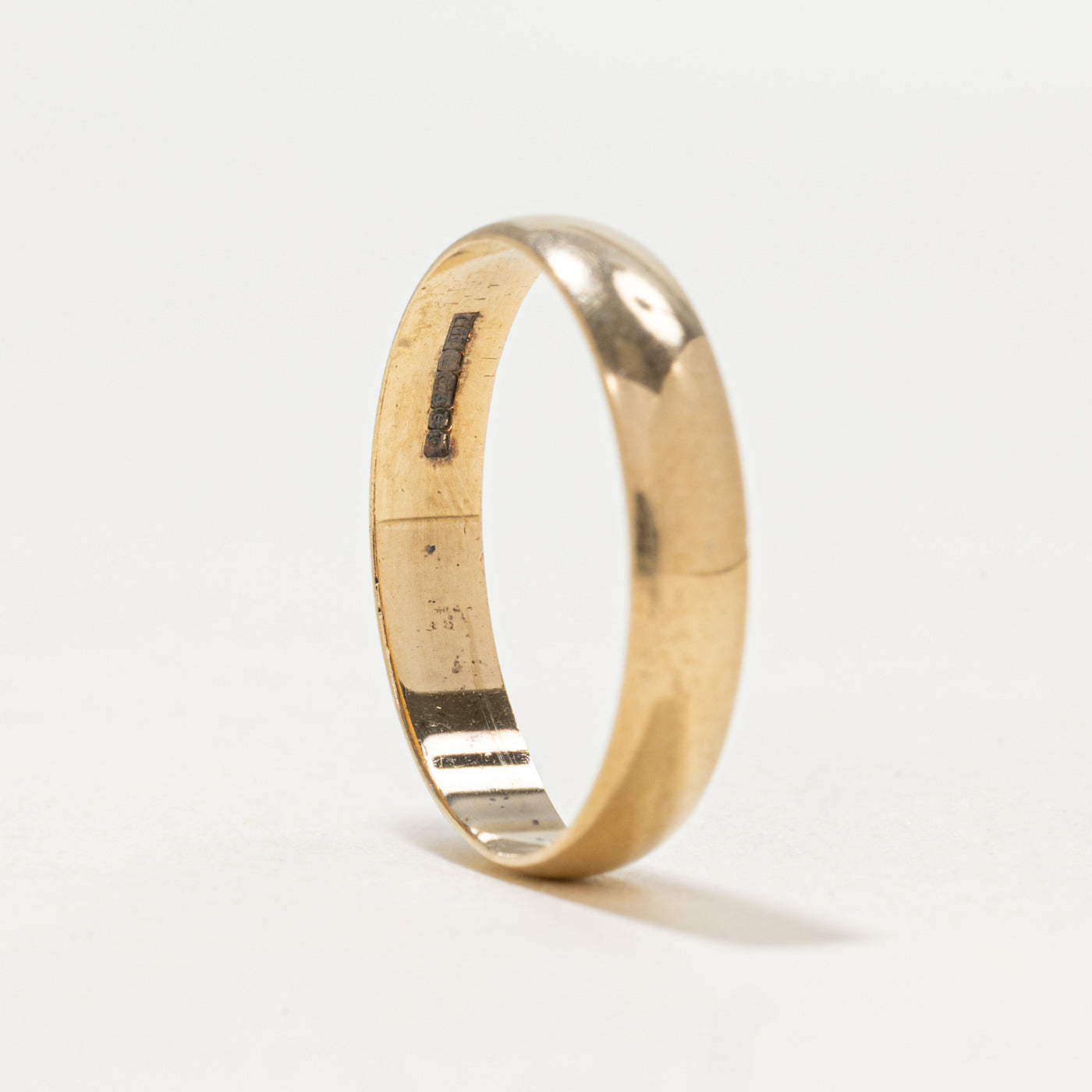 Bague Birmingham 1990 en or jaune 9 carats | 3,5 mm | Taille 7,5