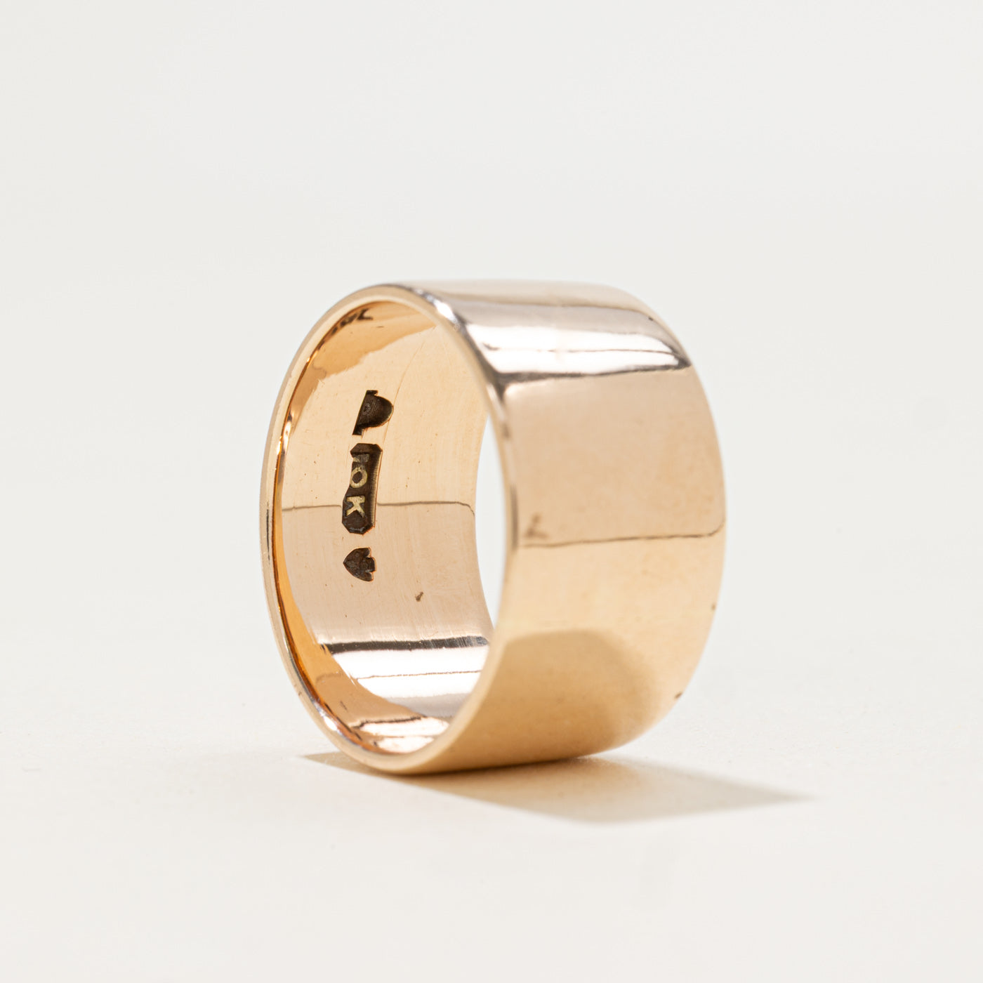 9k Yellow Gold Cigar Band | 10mm | SZ 6.75