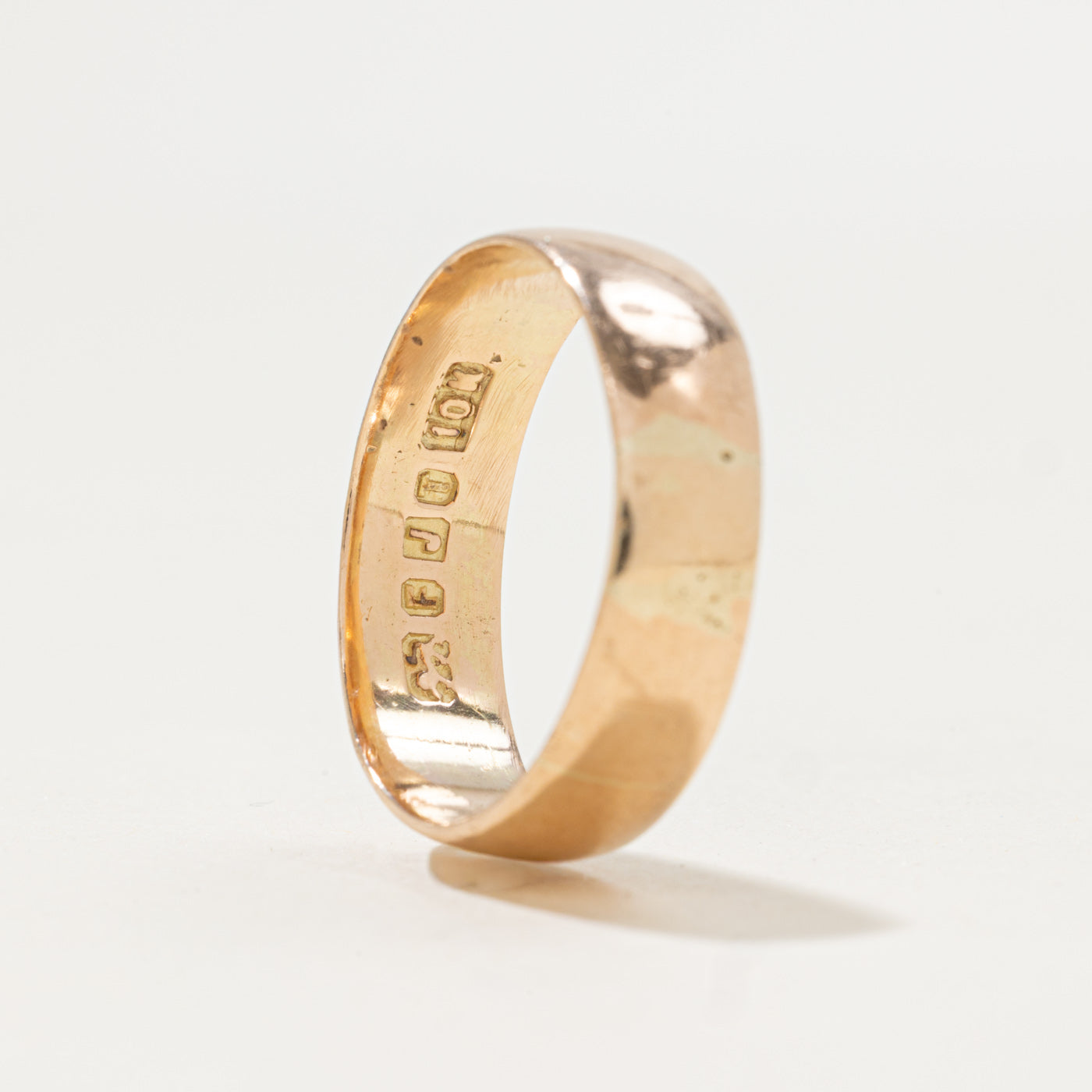 Vintage Pseudo Hallmarked 10k Yellow Gold Band | 6.25mm | SZ 9.5