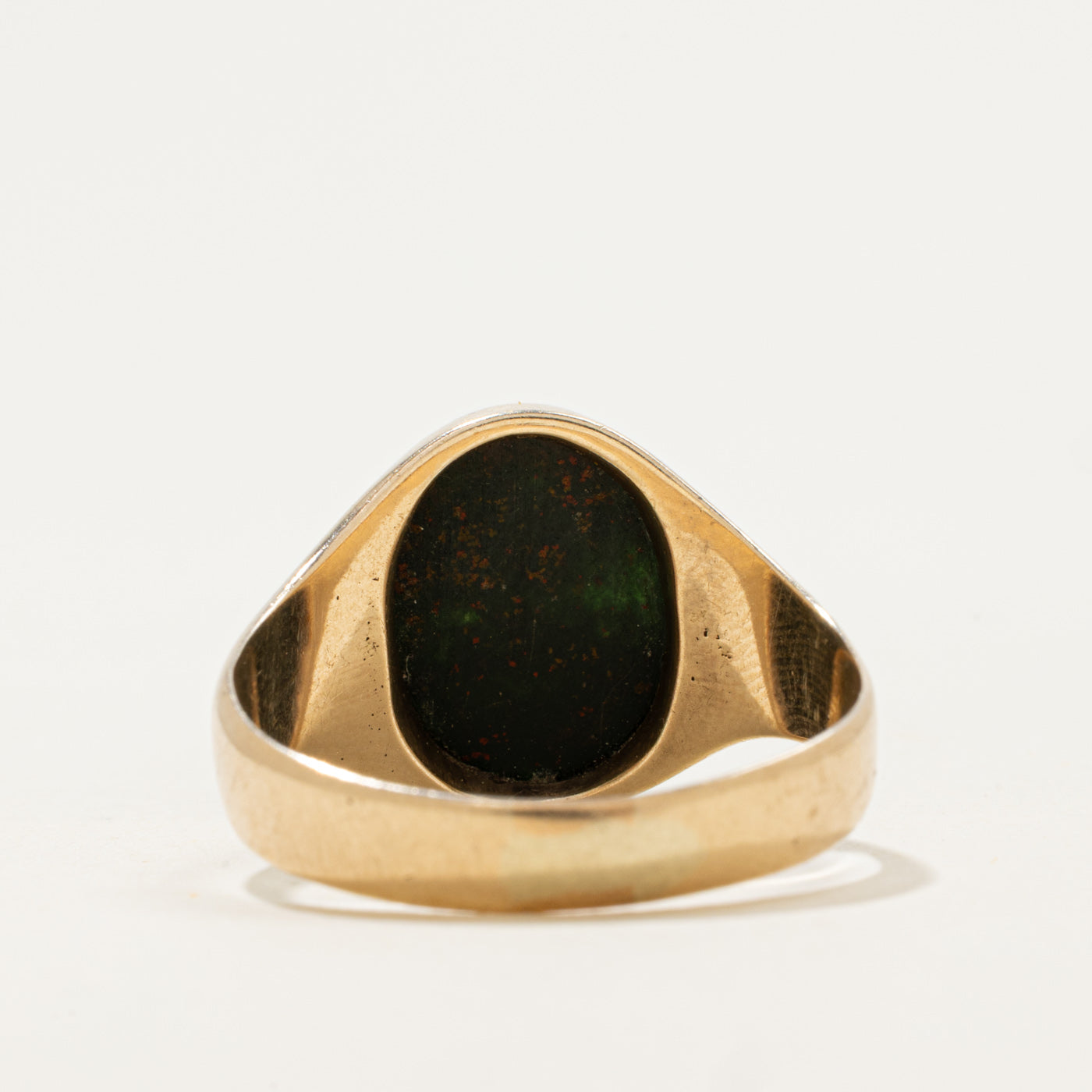 10k Oval Bloodstone Signet Ring | 1.95ct | SZ 11.5