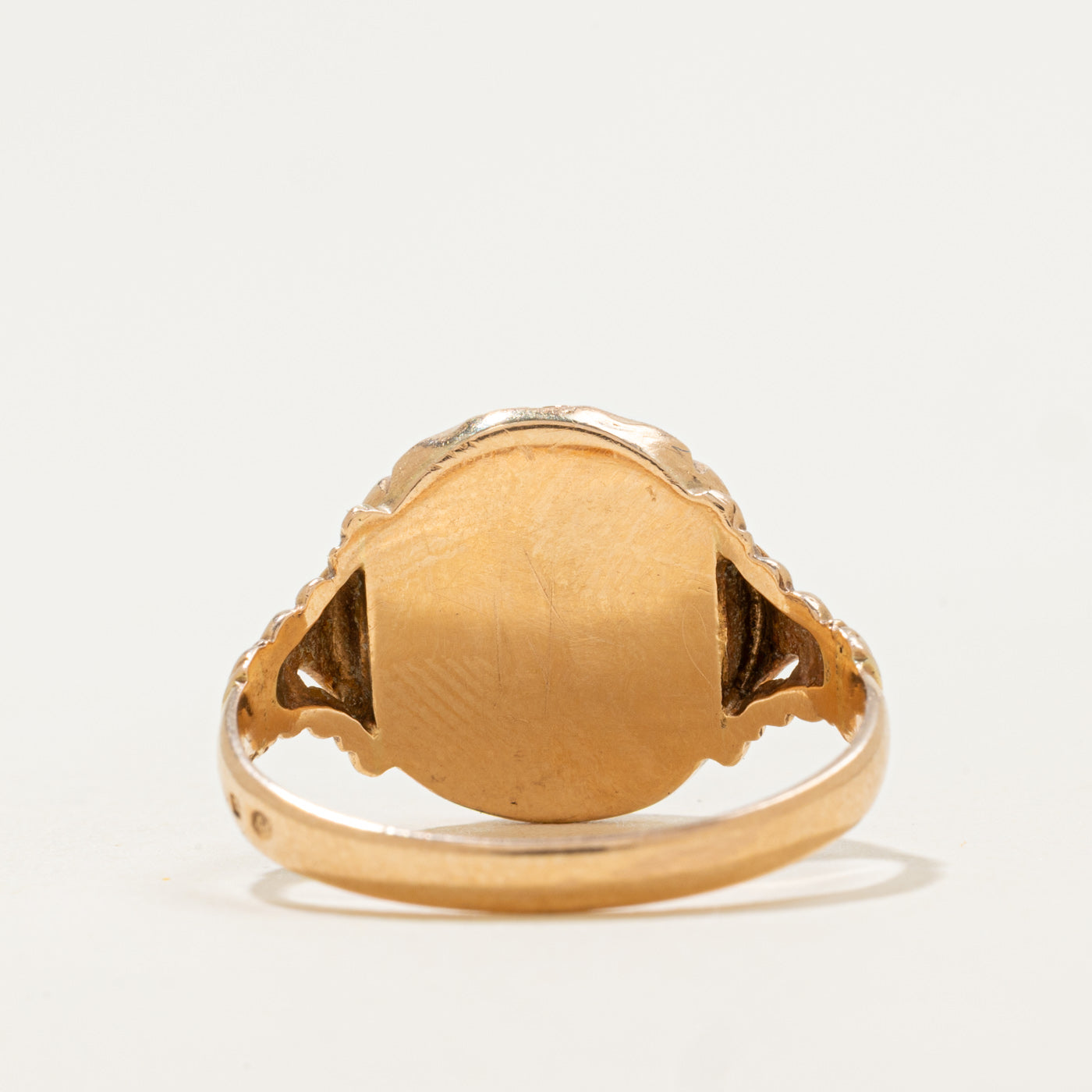 Vintage Hungarian 14k Carnelian Oval Slab Cut Signet Style Ring | 1.7ct | SZ 9.75