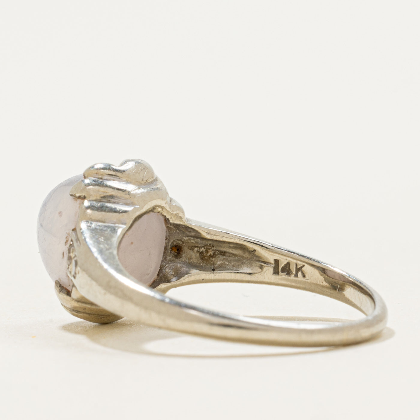 14k Lavender Star Sapphire & Diamond Ring | 6.6ct, 0.06ctw | SZ 5.75
