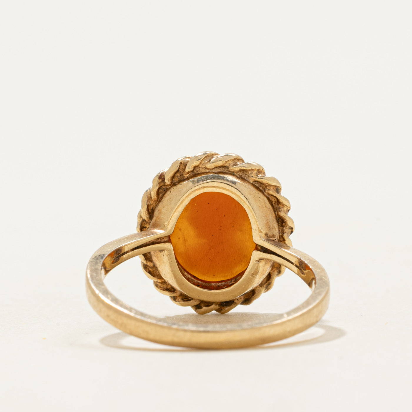 Vintage Canadian Shell Cameo 10k Ring | 1.2ct | SZ 6