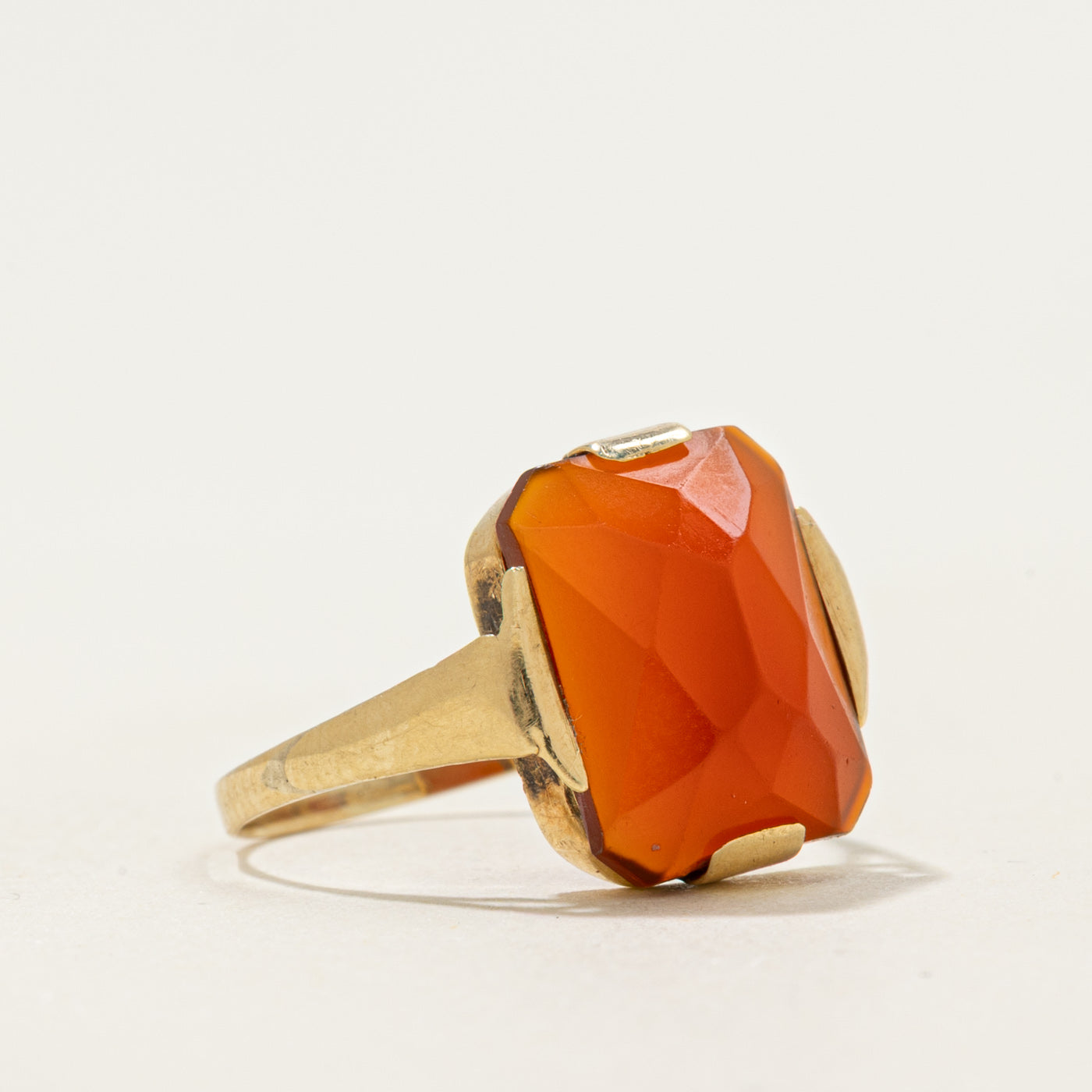 Vintage Dutch 14k Carnelian Ring | 2.65ct | SZ 5