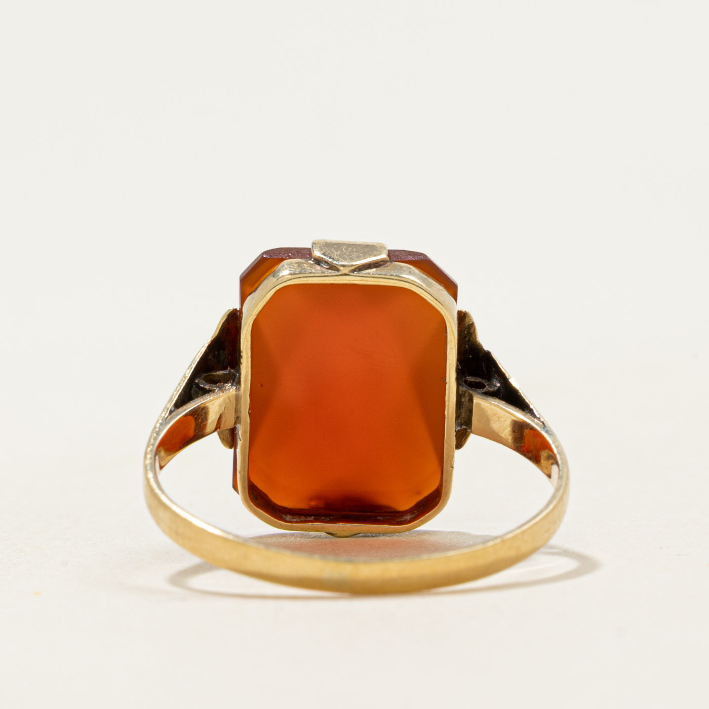Vintage Dutch 14k Carnelian Ring | 2.65ct | SZ 5