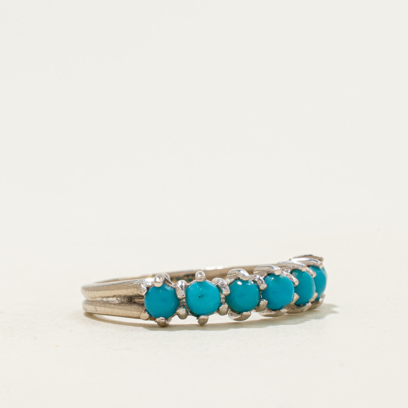 2015 London Seven Stone Turquoise Band | 0.56ct | SZ 6.5