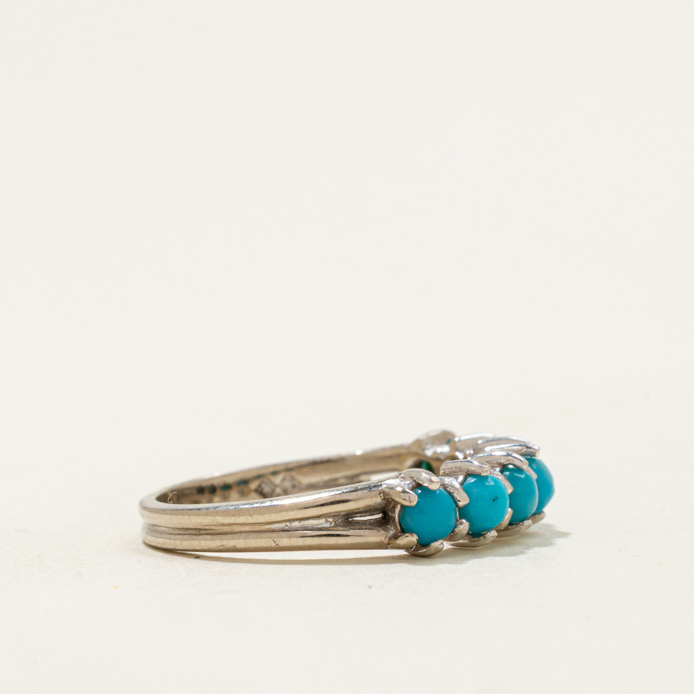 2015 London Seven Stone Turquoise Band | 0.56ct | SZ 6.5