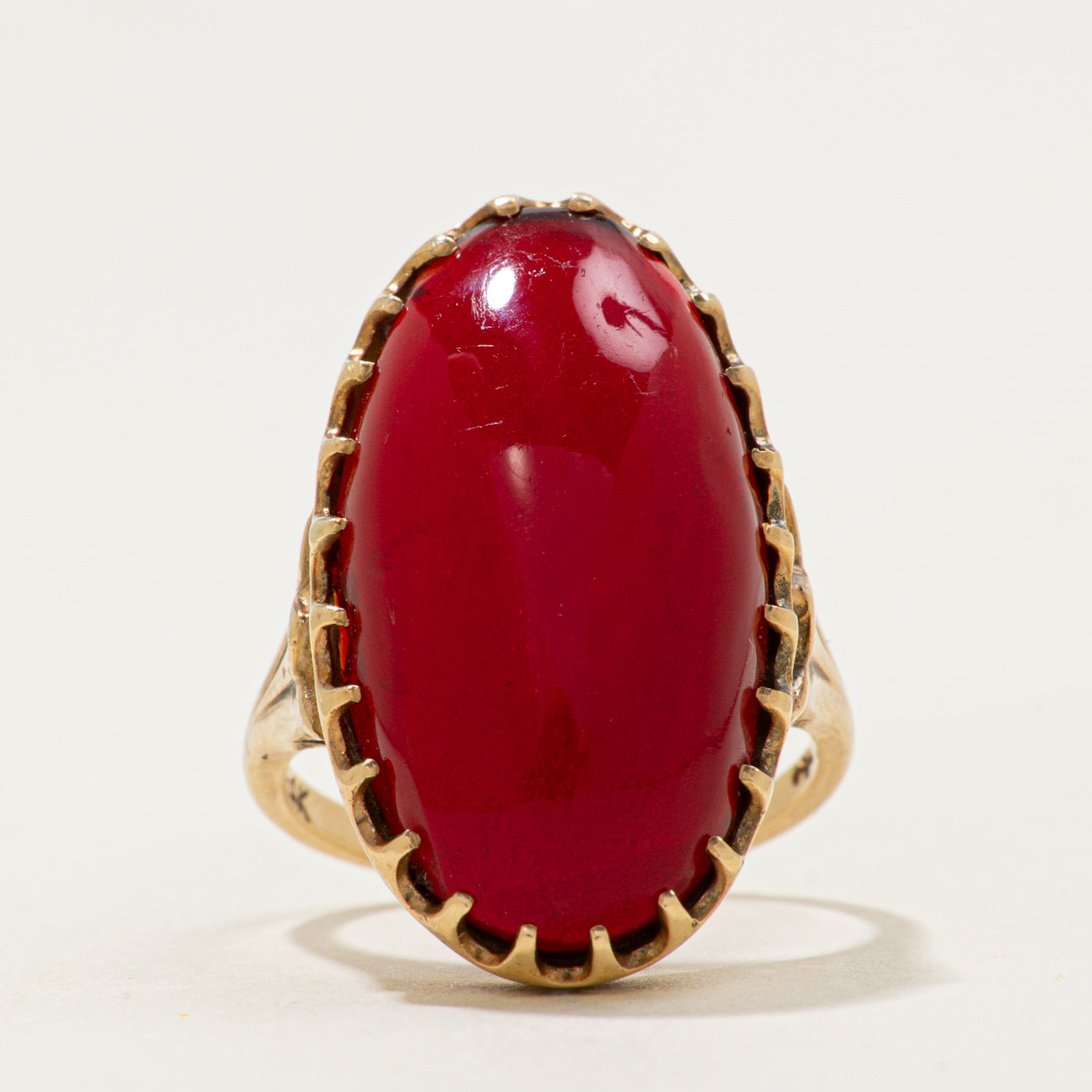 Antique Paste Cabochon Ring | 20ct | SZ 6.5