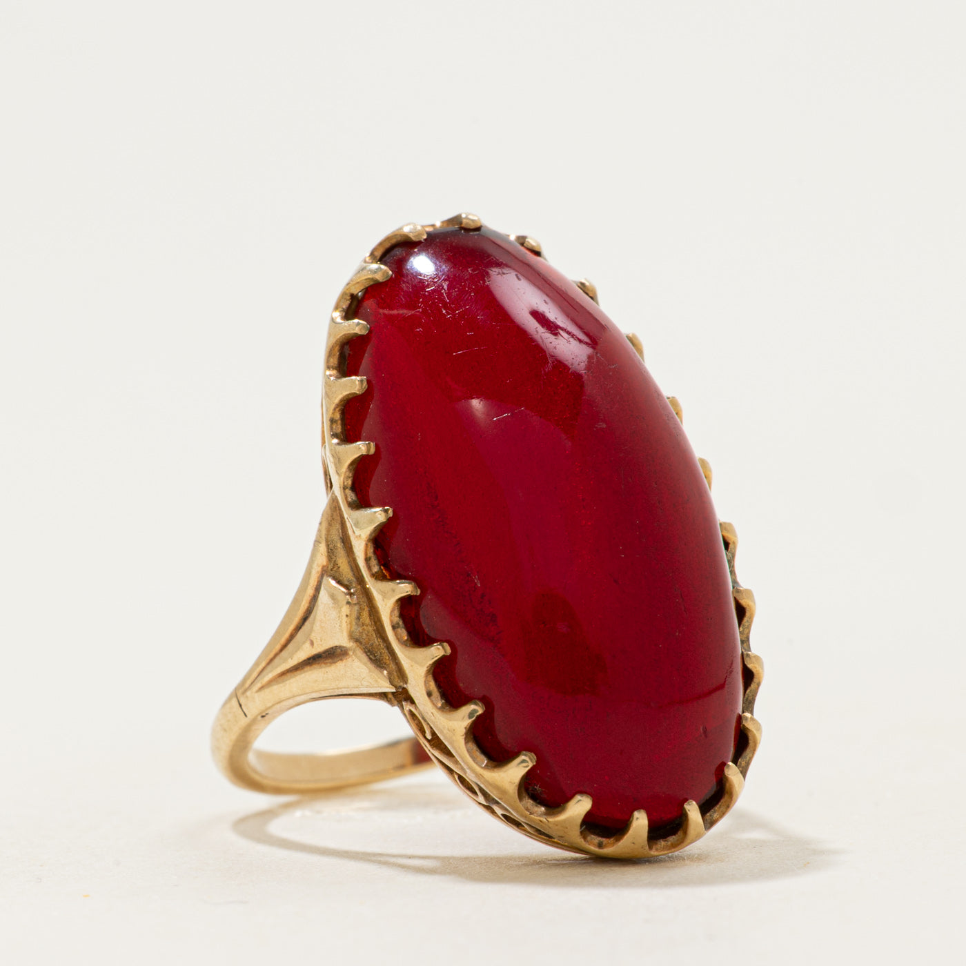 Antique Paste Cabochon Ring | 20ct | SZ 6.5