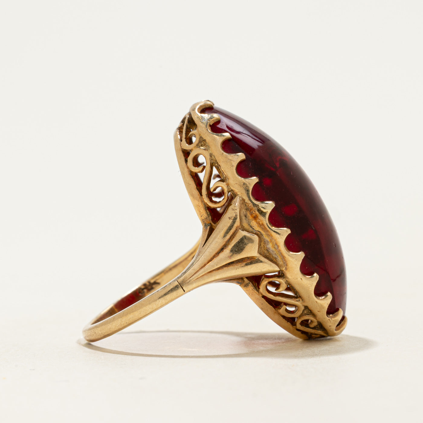 Antique Paste Cabochon Ring | 20ct | SZ 6.5