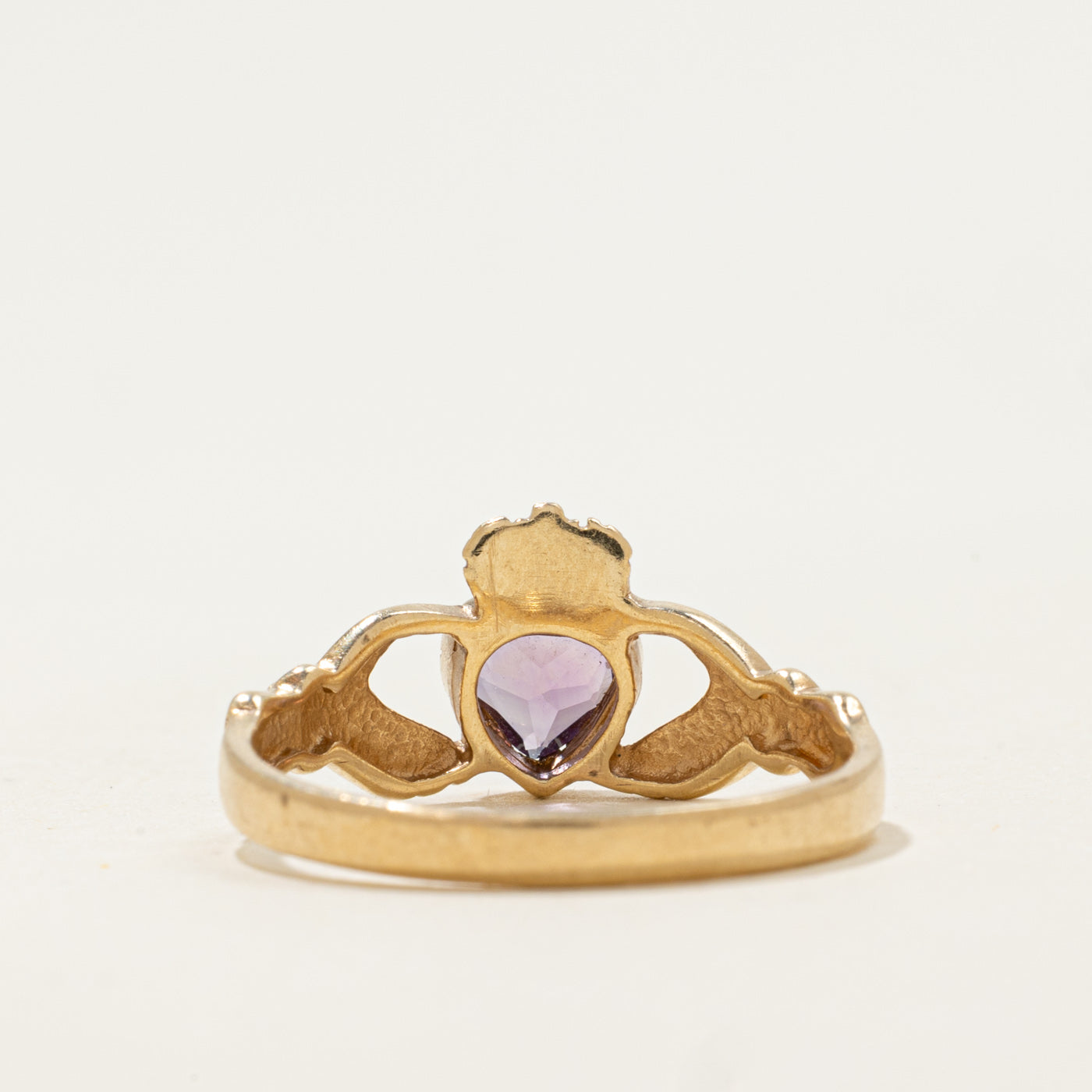 10k Amethyst Claddagh Ring | 0.35 ct | SZ 7.5