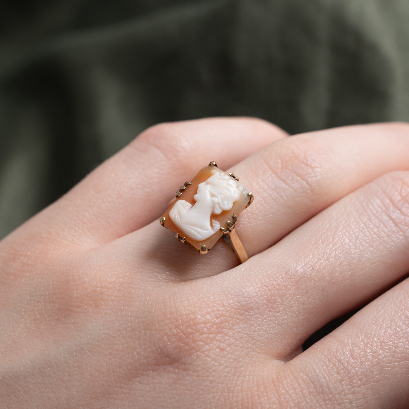 1965 Birmingham 9k Cameo Ring | 2.06ct | SZ 5