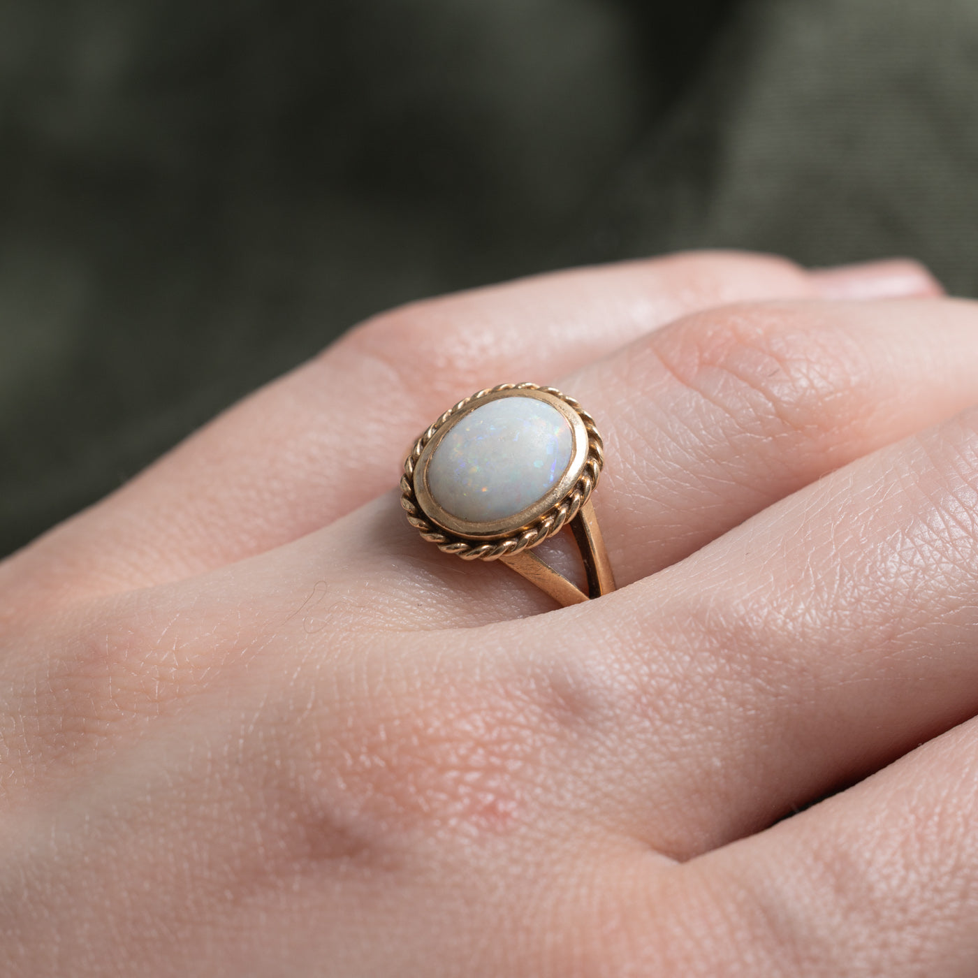 'Birks' 10k Opal Cabochon Ring | 1.27ct | SZ 6
